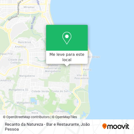 Recanto da Natureza - Bar e Restaurante mapa