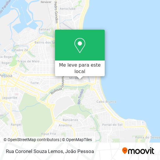 Rua Coronel Souza Lemos mapa