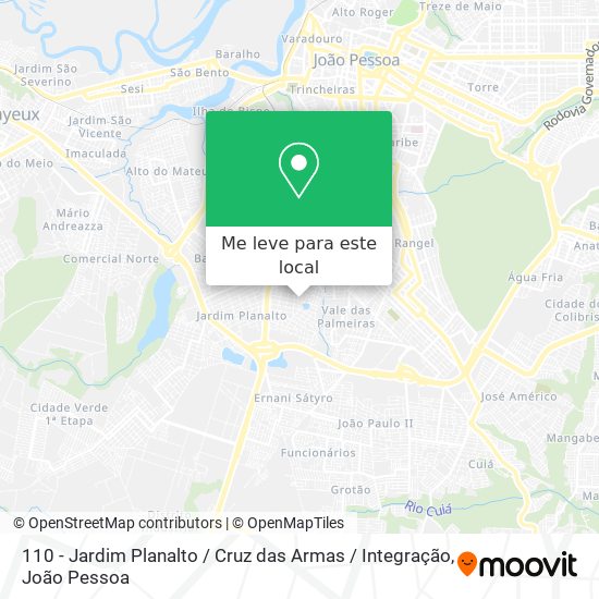 110 - Jardim Planalto / Cruz das Armas / Integração mapa