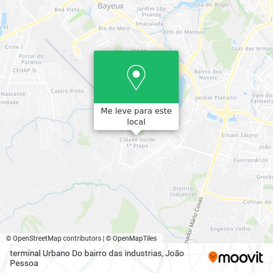 terminal Urbano Do bairro das industrias mapa