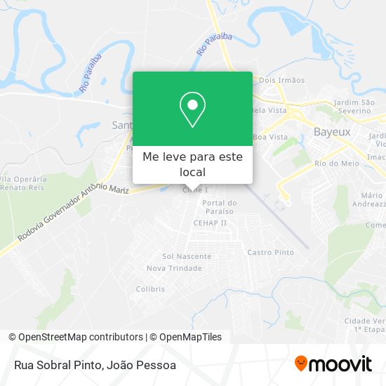 Rua Sobral Pinto mapa