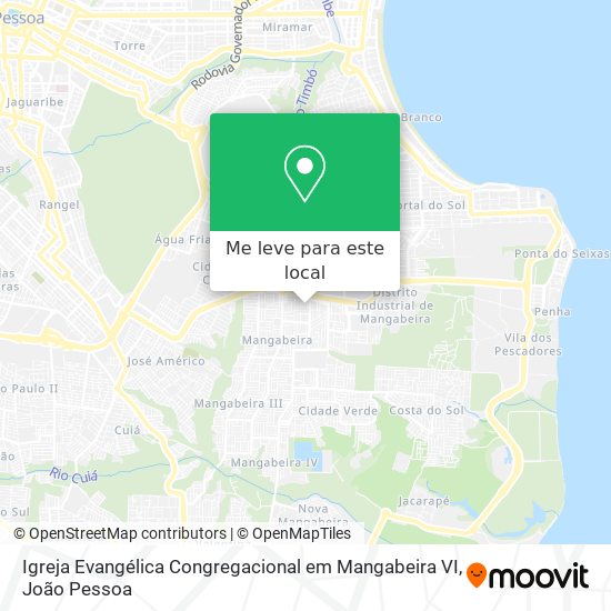 Igreja Evangélica Congregacional em Mangabeira VI mapa