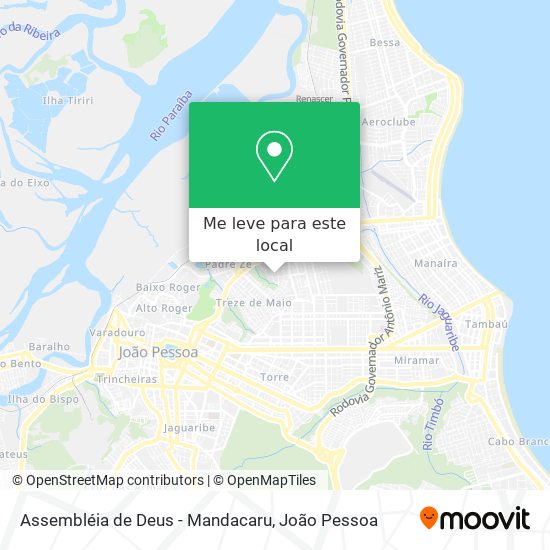 Assembléia de Deus - Mandacaru mapa