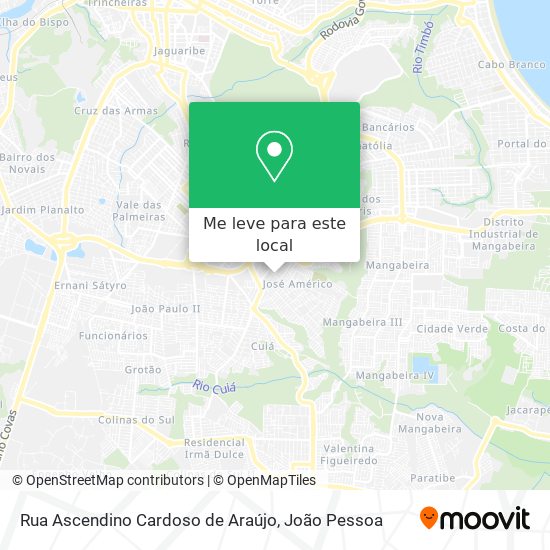 Rua Ascendino Cardoso de Araújo mapa