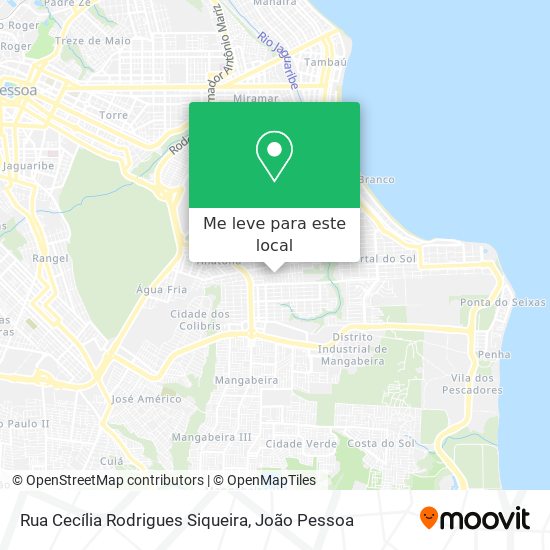 Rua Cecília Rodrigues Siqueira mapa