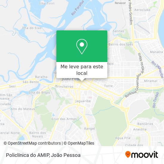 Policlínica do AMIP mapa