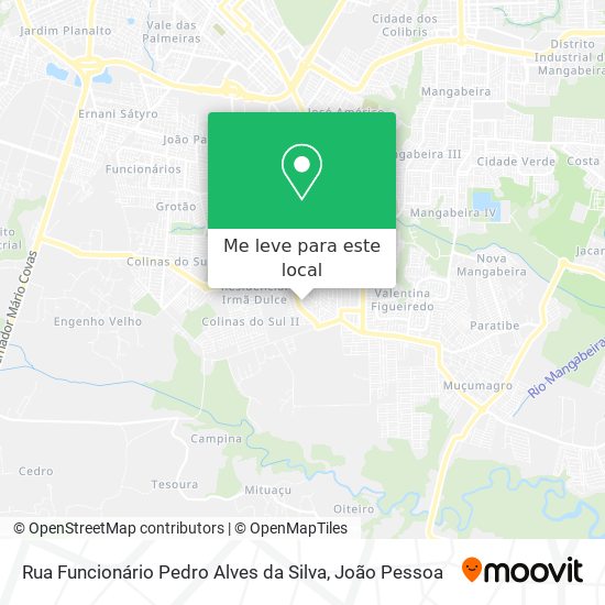 Rua Funcionário Pedro Alves da Silva mapa