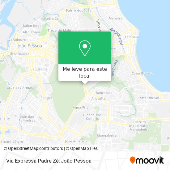 Via Expressa Padre Zé mapa