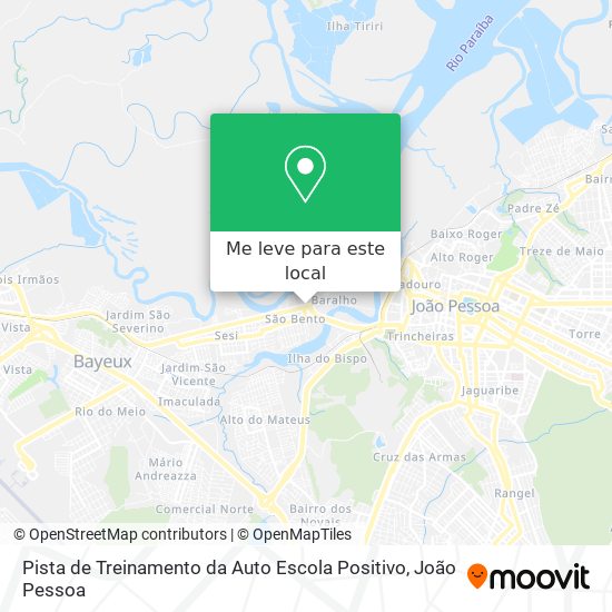Pista de Treinamento da Auto Escola Positivo mapa