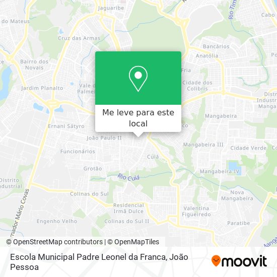 Escola Municipal Padre Leonel da Franca mapa