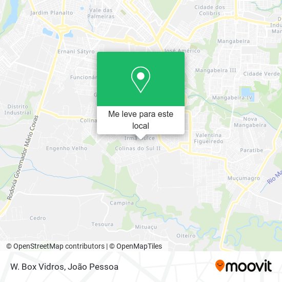 W. Box Vidros mapa