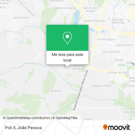 Poli X mapa
