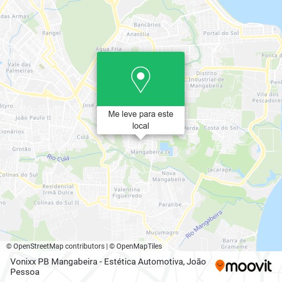 Vonixx PB Mangabeira - Estética Automotiva mapa