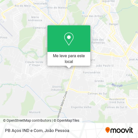 PB Aços IND e Com mapa