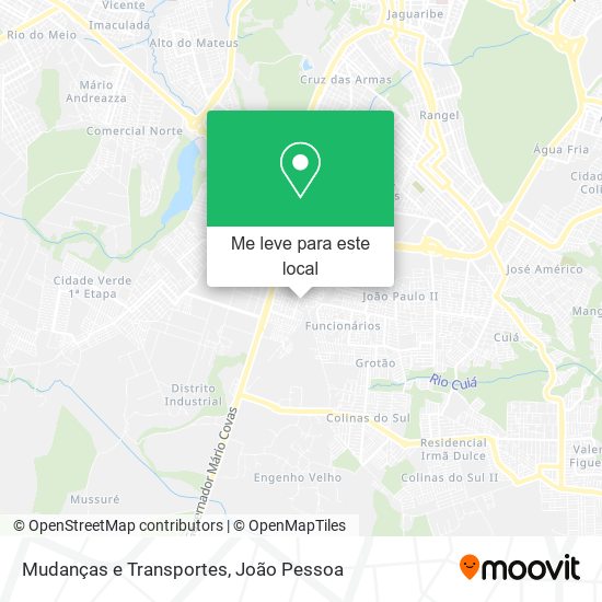 Mudanças e Transportes mapa