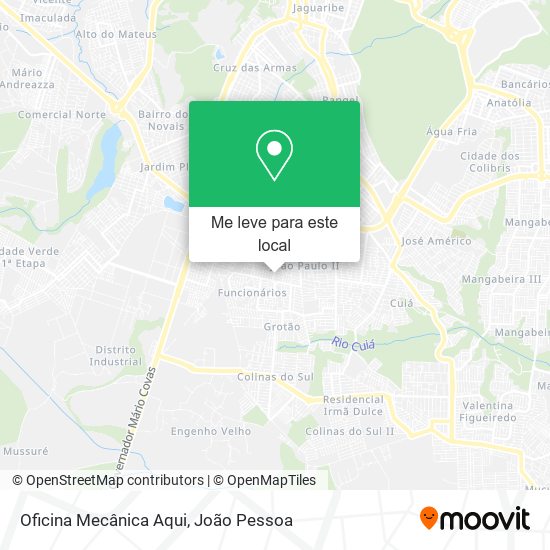 Oficina Mecânica Aqui mapa