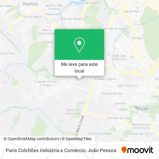 Paris Colchões Indústria e Comércio mapa