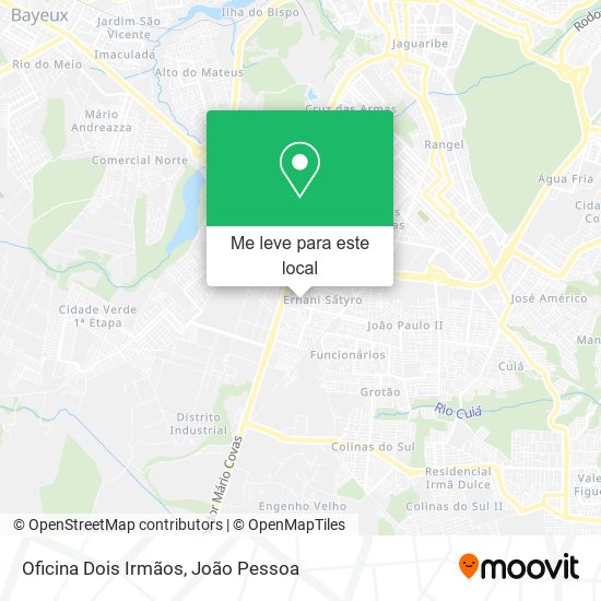 Oficina Dois Irmãos mapa