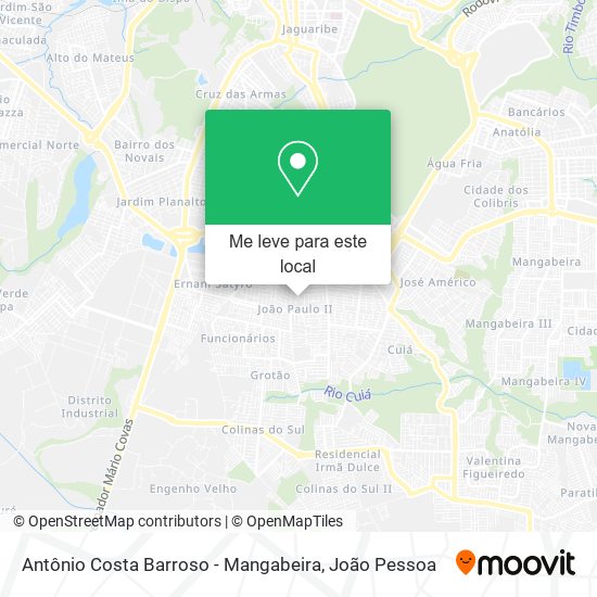 Antônio Costa Barroso - Mangabeira mapa