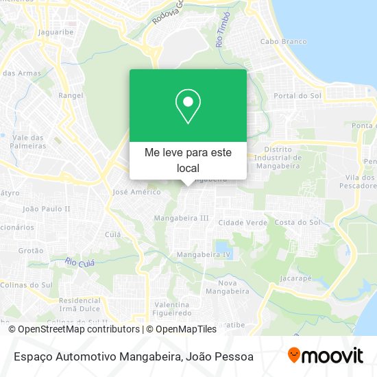 Espaço Automotivo Mangabeira mapa