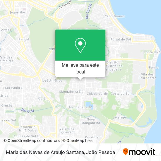 Maria das Neves de Araujo Santana mapa