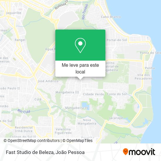 Fast Studio de Beleza mapa