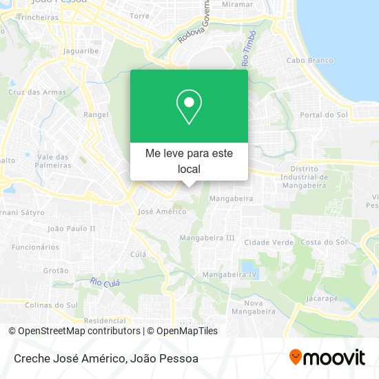 Creche José Américo mapa