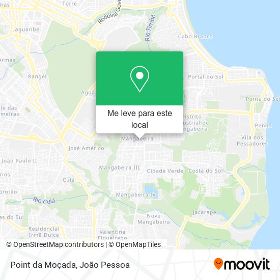 Point da Moçada mapa