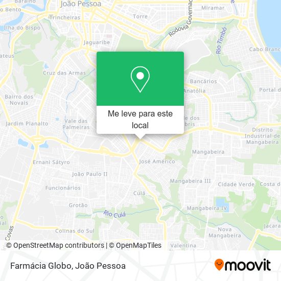 Farmácia Globo mapa