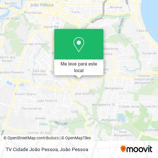 TV Cidade João Pessoa mapa