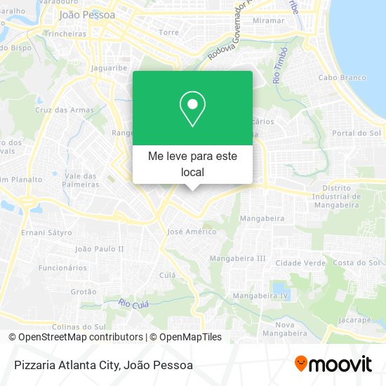 Pizzaria Atlanta City mapa