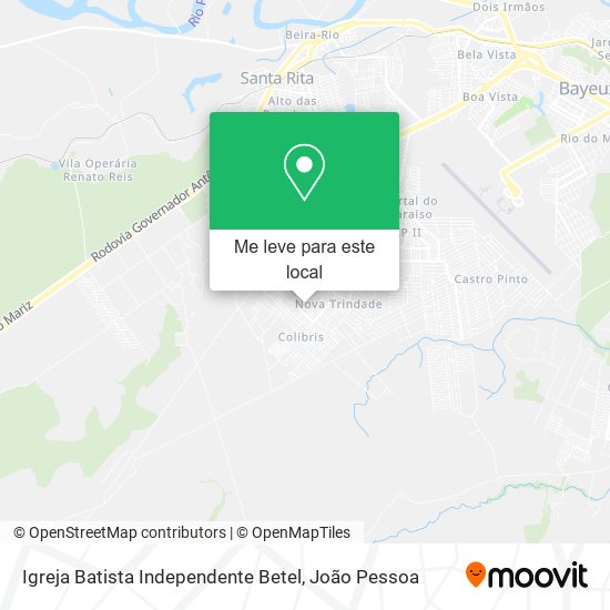 Igreja Batista Independente Betel mapa