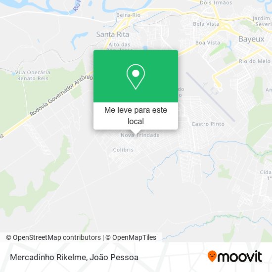 Mercadinho Rikelme mapa