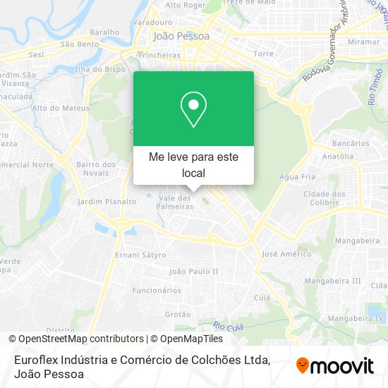 Euroflex Indústria e Comércio de Colchões Ltda mapa