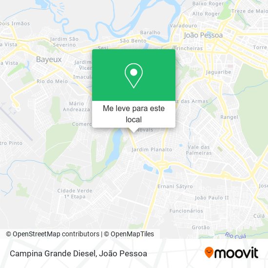 Campina Grande Diesel mapa