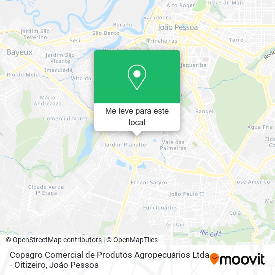 Copagro Comercial de Produtos Agropecuários Ltda - Oitizeiro mapa