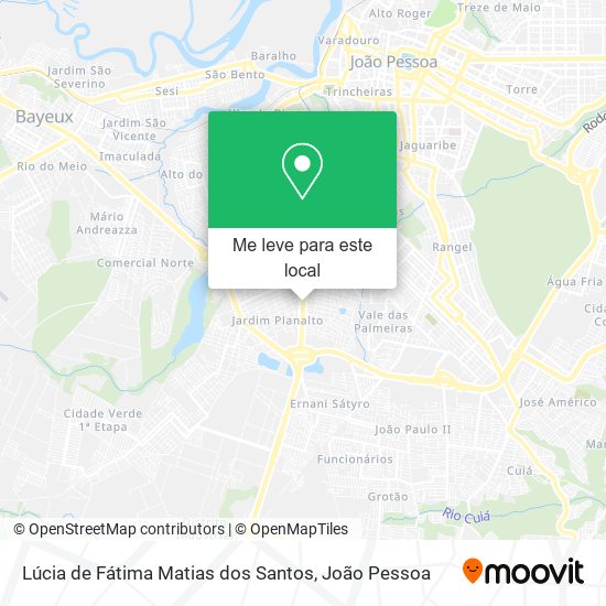 Lúcia de Fátima Matias dos Santos mapa