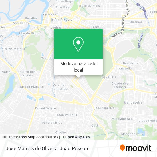 José Marcos de Oliveira mapa
