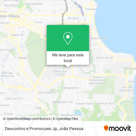 Descontos e Promocoes Jp mapa