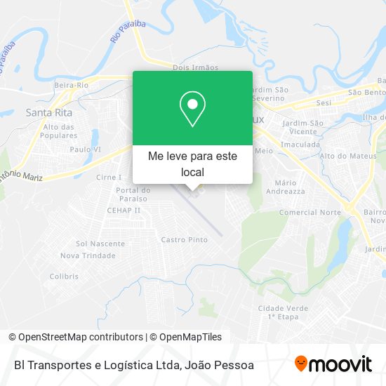 Bl Transportes e Logística Ltda mapa