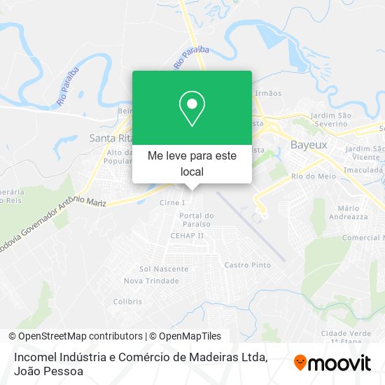 Incomel Indústria e Comércio de Madeiras Ltda mapa