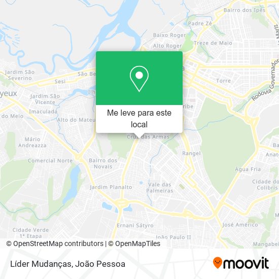 Líder Mudanças mapa
