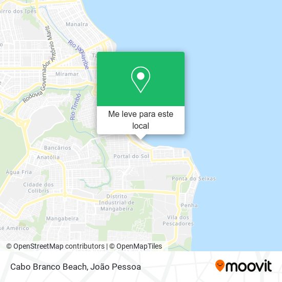 Cabo Branco Beach mapa