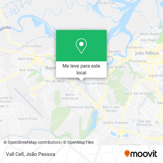 Vall Cell mapa