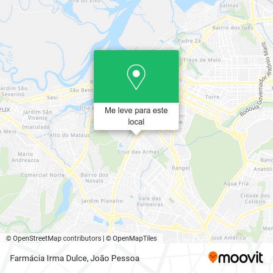 Farmácia Irma Dulce mapa