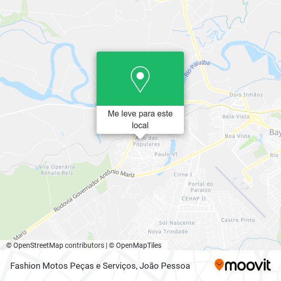 Fashion Motos Peças e Serviços mapa