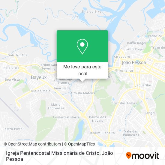 Igreja Pentencostal Missionária de Cristo mapa