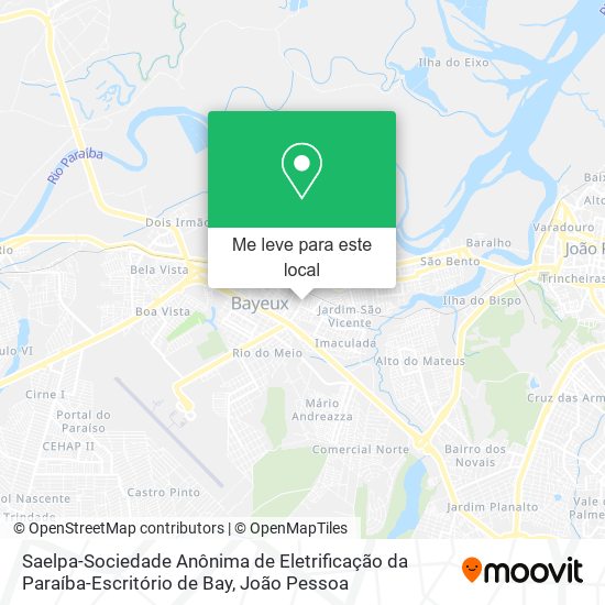 Saelpa-Sociedade Anônima de Eletrificação da Paraíba-Escritório de Bay mapa