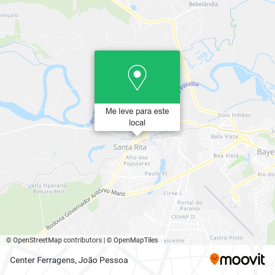 Center Ferragens mapa