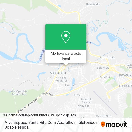Vivo Espaço Santa Rita Com Aparelhos Telefônicos mapa